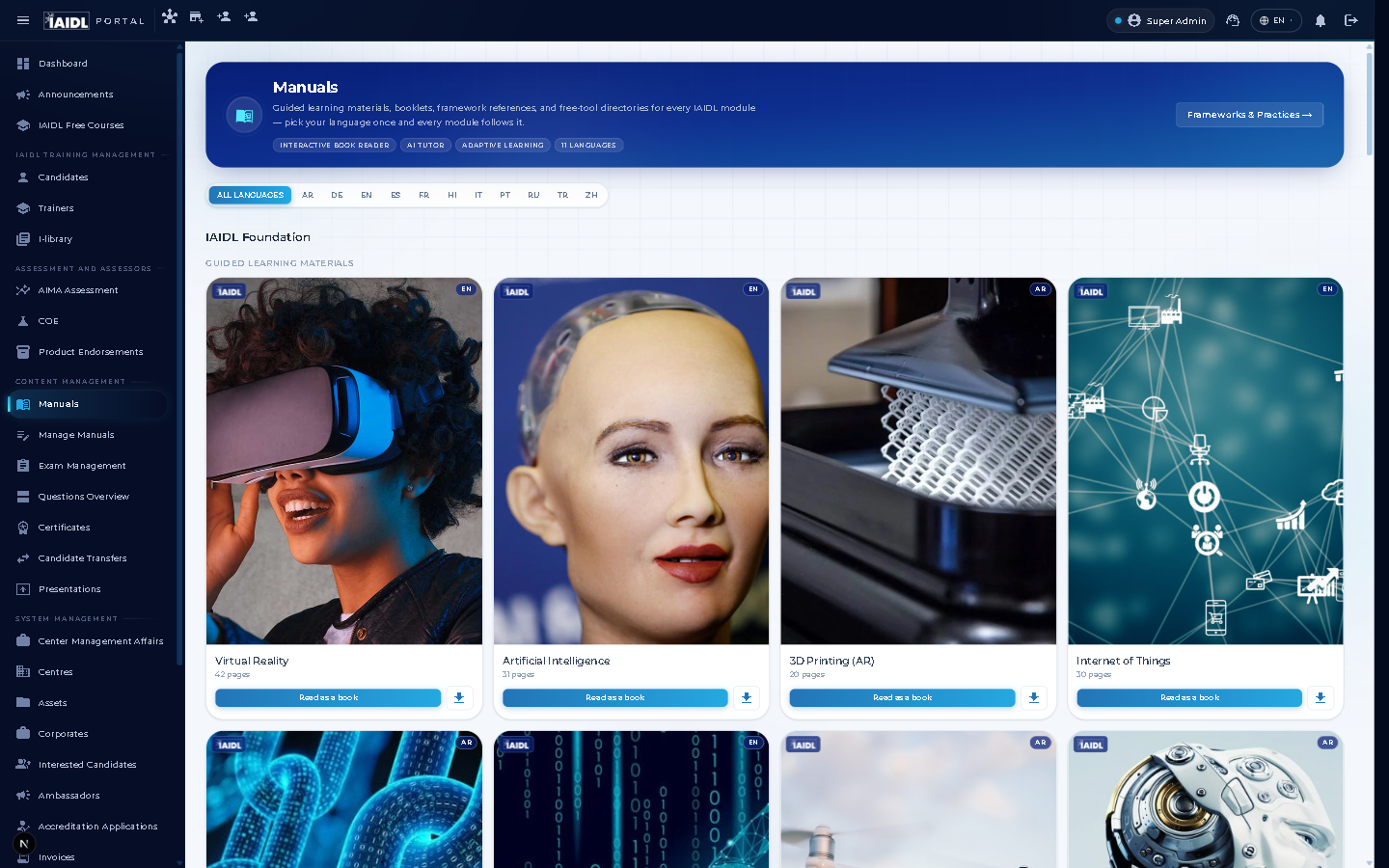 Guided manuals — an interactive book reader with an AI tutor, adaptive learning and 11 languages.